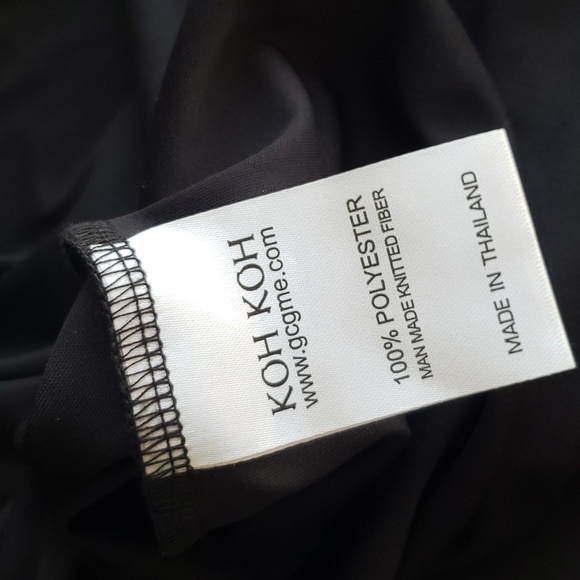 KOH KOHLong  One Shoulder Flowy 3/4  Sleeve Maxi Dress in Black Size M - Picture 14 of 14